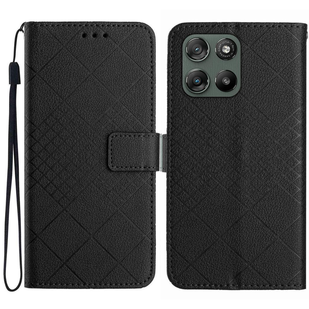 For Motorola Moto G67 Power 5G Case Wallet Imprint PU Leather Flip Folio Phone Cover