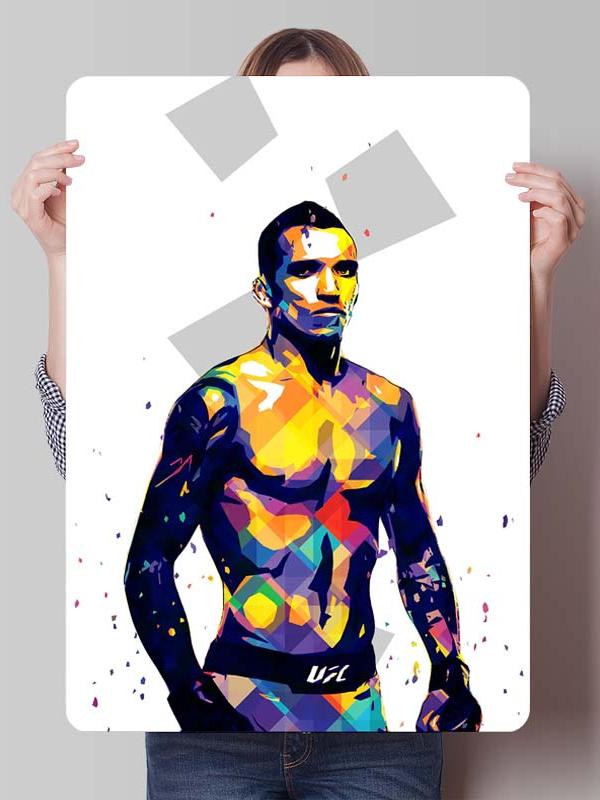 Charles Oliveira Boxer Metallschilder Gaming Zimmer Dekoration Benutzerdefiniertes Boxposter Blechschilder für Wandkunst Dekor Vintage Metallplatte