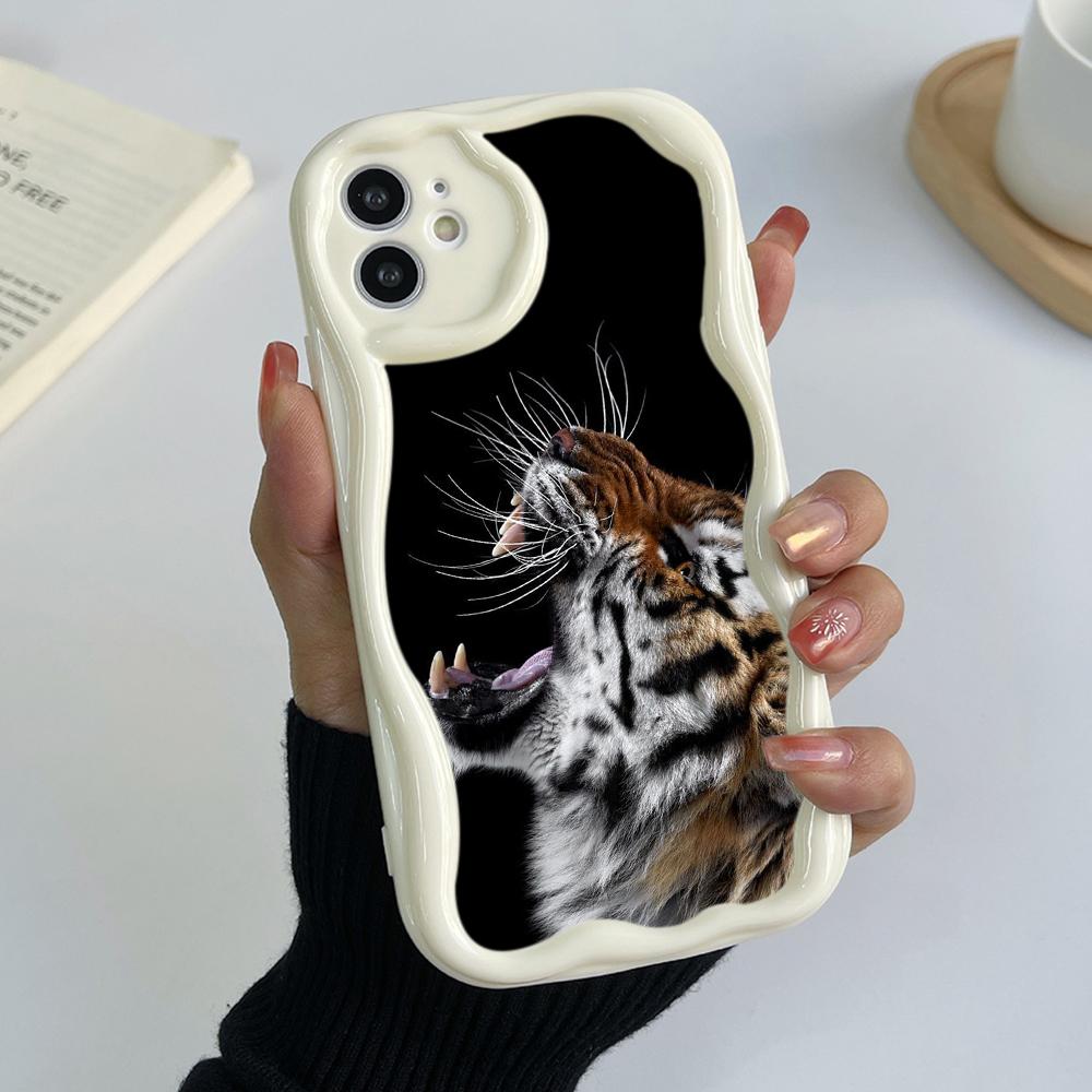 LZ30 Tiger Lion Cat Clear Soft Wave Phone Cases for Xiaomi 11 Lite Redmi Note 13 12 8 Pro 9 12C A3 Infinix Smart 8 Tecno Protection Back Cover