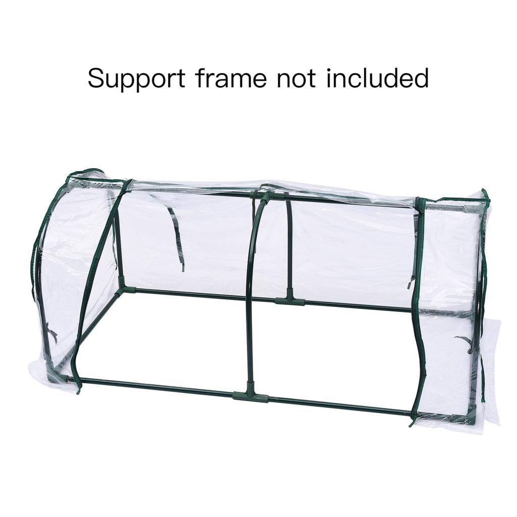 Pflanzen Gewächshaus PVC Metallrahmen 1.2x0.6x0.5m Mini Pflanzenhaus für Garten Topfpflanze