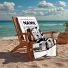 Custom Name Ultra-Soft Beach Towel with Racing Theme,Ideal for Pool - Camping, Diving - Perfect Travel Essential, Vibrant Beach Towel.