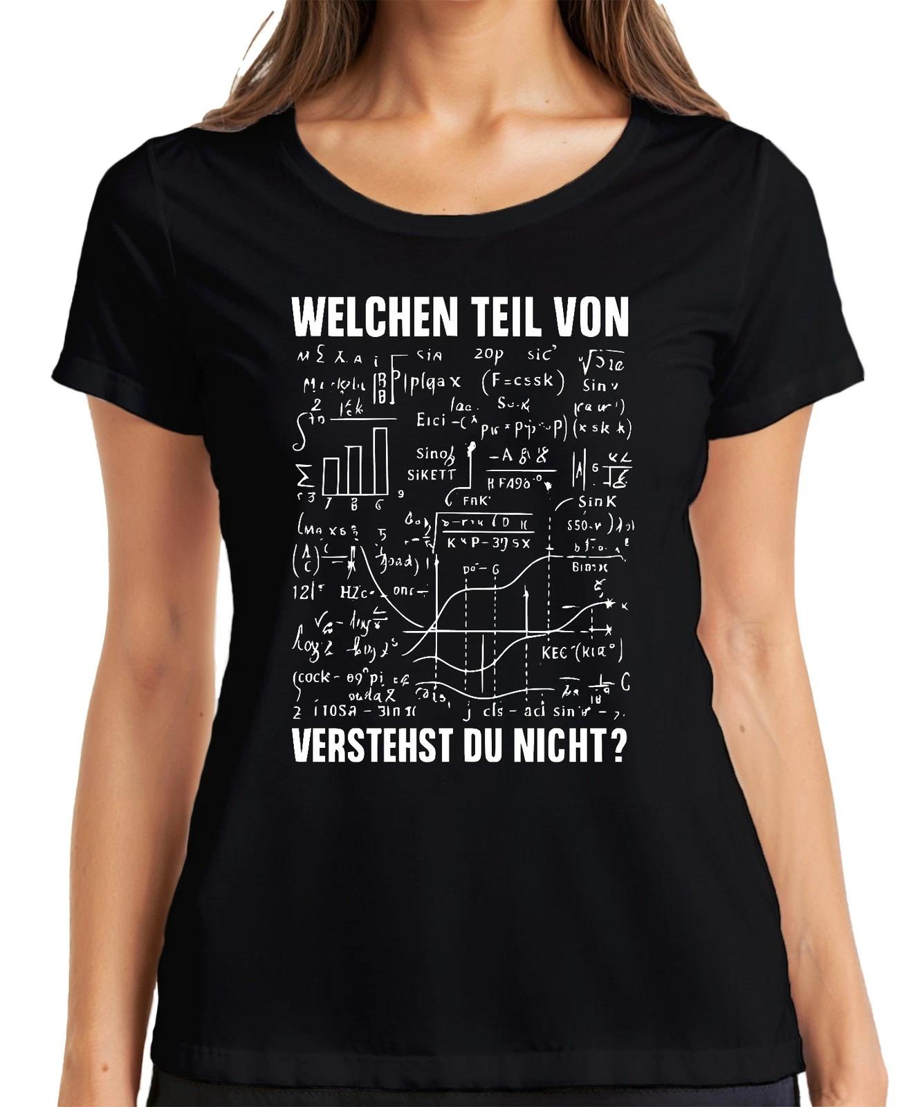 Welchen Teil von Mathe verstehst du nicht Formeln Nerd IQ Lustig Damen T-Shirt L
