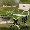Portable Aluminum Folding Crossbody Director's Chair for Outdoor Camping and Fishing