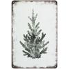 Metal Tin Sign Watercolor Christmas Tree Retro Wall Decor 20x30cm