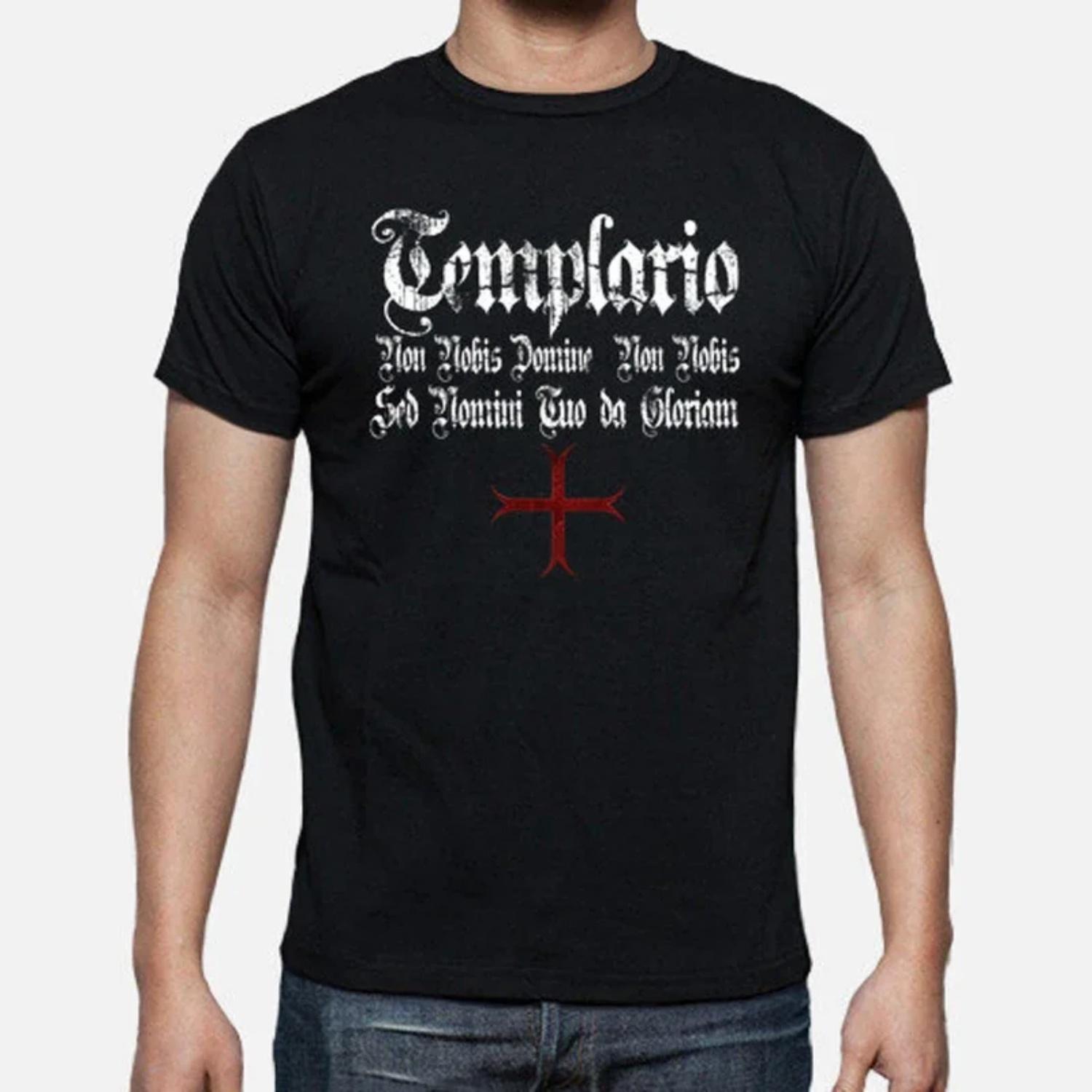 

Knights Templar Motto T-Shirt 100% Cotton O-Neck Short Sleeve Summer Casual Mens T-shirt Streetwear S чёрный