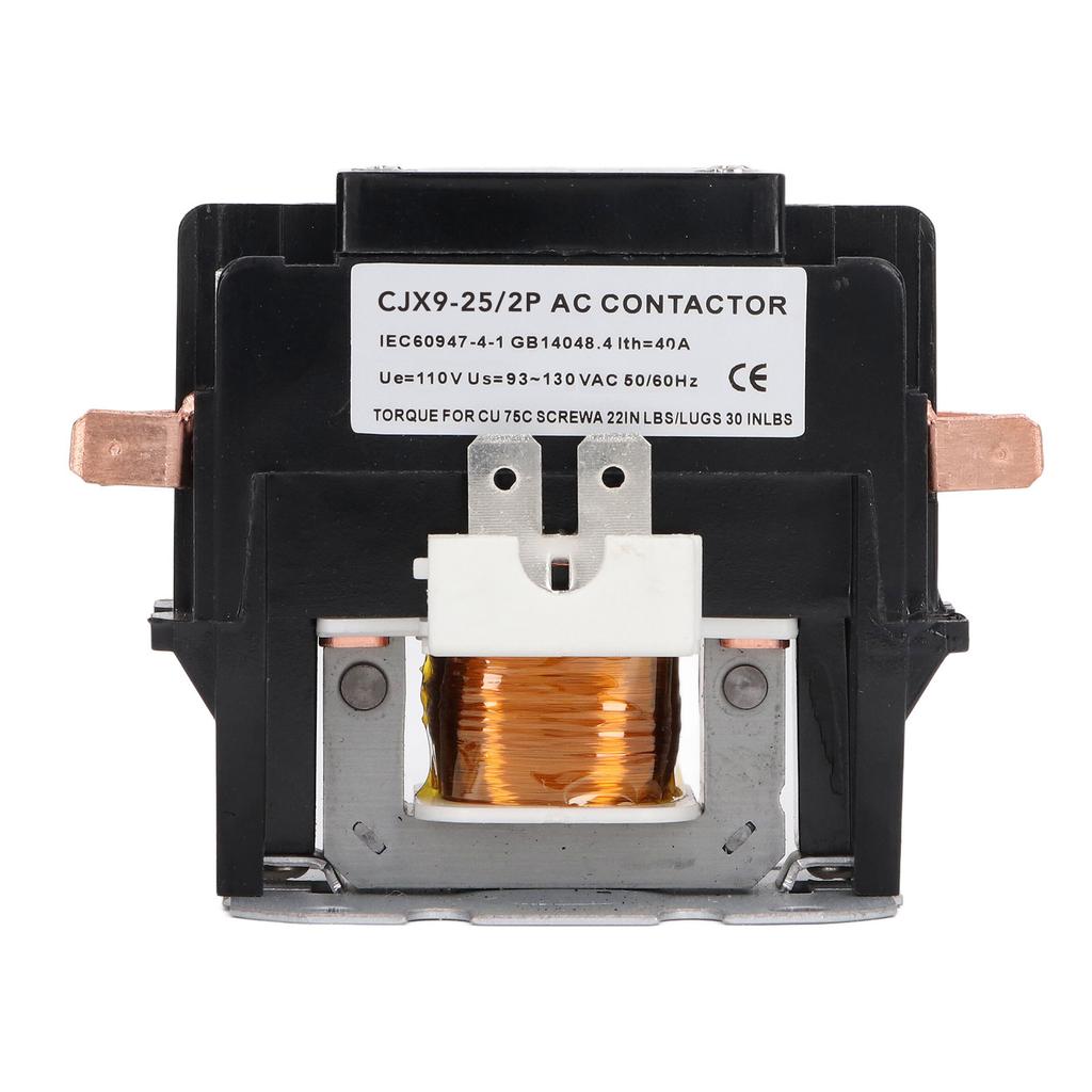 AC Contactor 25A Silver Alloy Contact Flame Retardant Air Conditioner HVAC Condenser Compressor Contactor 110V