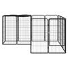Vidaxl Kojec Dla Psa, 14 Paneli, Czarny, 50X100 Cm, Stal