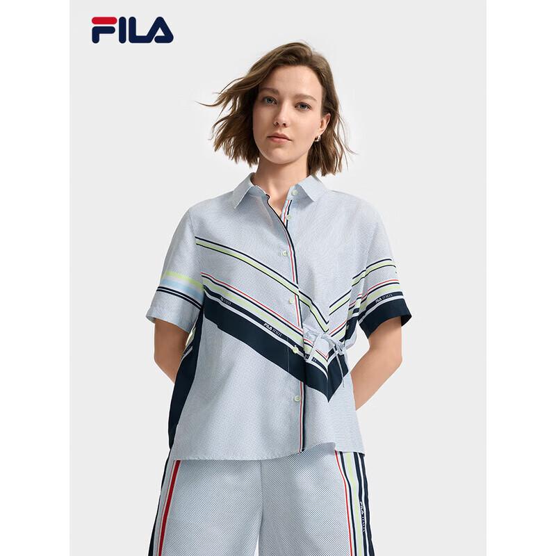 FILA Emerald Women s All-over Print Short-Sleeve Shirt L