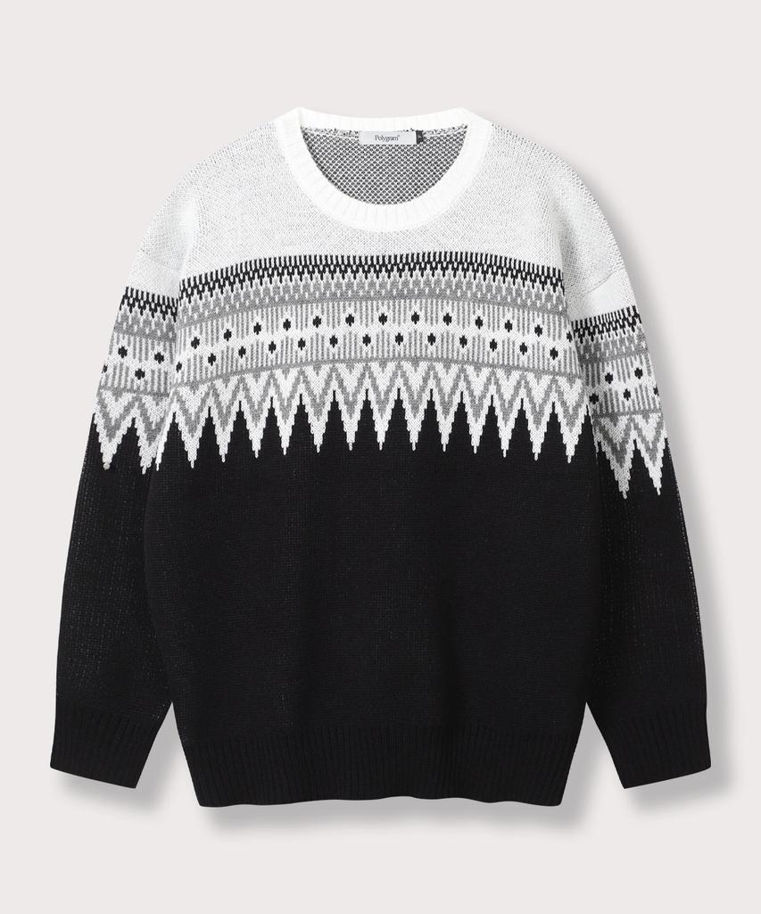POLYGRAM Nordic Fair Isle Oversized Round Knit - 3 Colors
