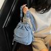 Umhängetasche Kordelzug Beuteltasche Koreanischer Stil Handytasche Retro Denim Umhängetasche Damen