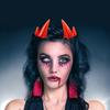 Multiuse Devil Horn Hair Clip Resin Strong Hold Side Clip for Halloween Costume Event And Masquerades Photography