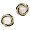 Grüne Ohrringe High-End-Ohrringe High-End Elegante Schlichte Ohrringe