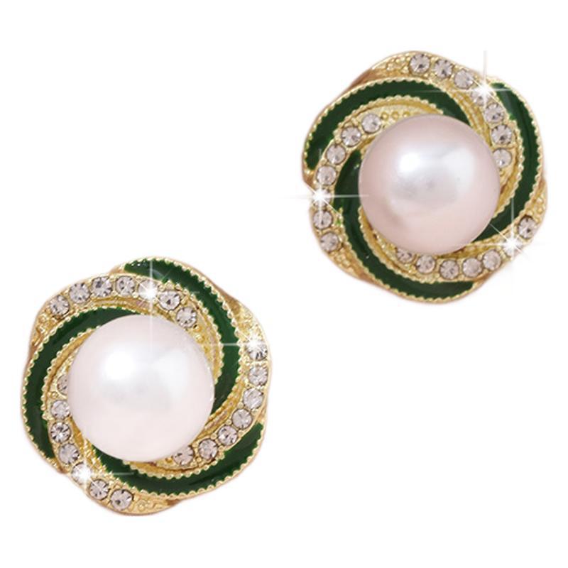 Grüne Ohrringe High-End-Ohrringe High-End Elegante Schlichte Ohrringe