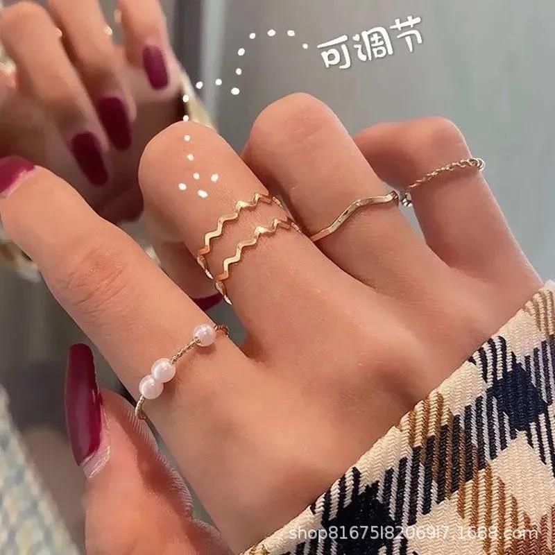 Super Immortal Butterfly Four-Piece Ring Female Personality Index Finger Ring Cold Wind Niche Design Ring