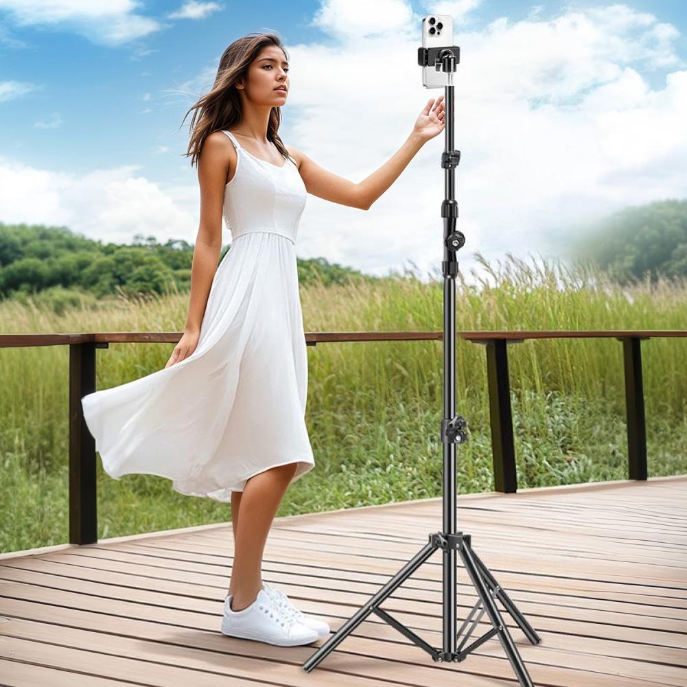 Trípode para Teléfono Tripode Horizontal Ajustable Tripode Aéreo Soporte de Trípode para Teléfono Móvil para Filmación Grabación de Video Transmisión en Vivo