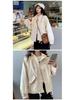 Autumn Winter Loose Fit Drawstring Jacket for Women - Korean College Style Casual Outerwear