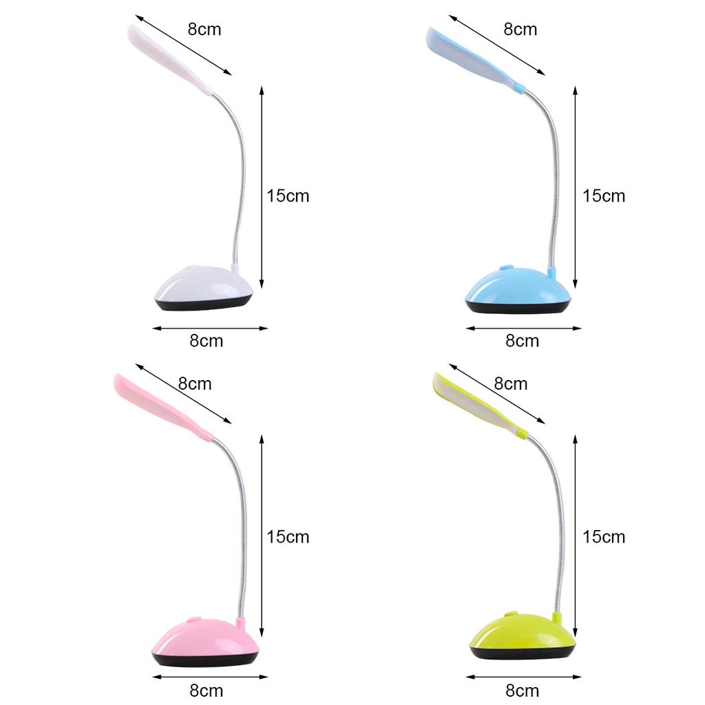 LED Mini Batteridrevet Bordlampe Øyebeskyttelse Bærbar Sammenleggbar Hjemmebelysning Soverom Sengestudie Lesebordlampe