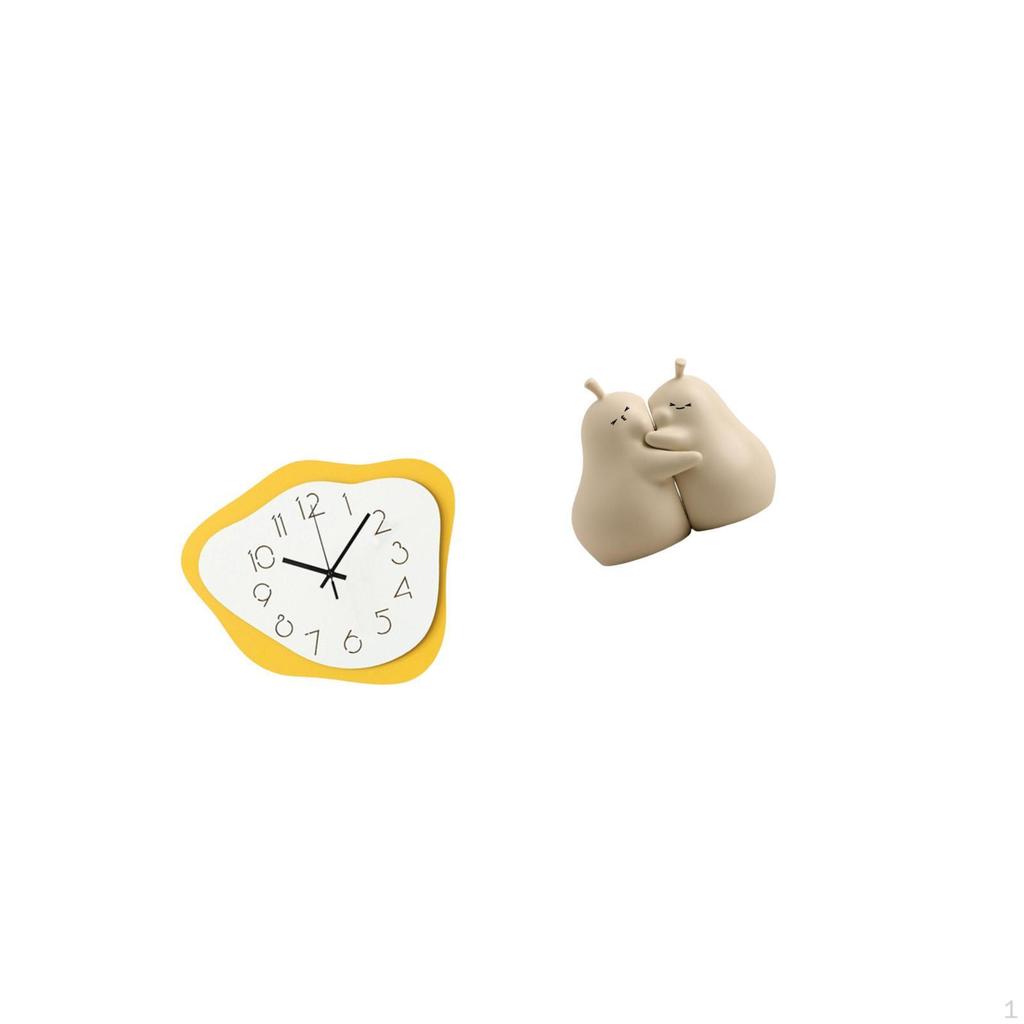 Acrylic Pear Wall Stand Modern Office Ornament Silent Timepiece Ceramic Bookend Fine Workmanship