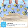 Zitrone & Band Picknick Kompakt Reise Strandtuch Super Saugfähig Sandresistent, Mikrofaser für Schwimmen Camping Yoga