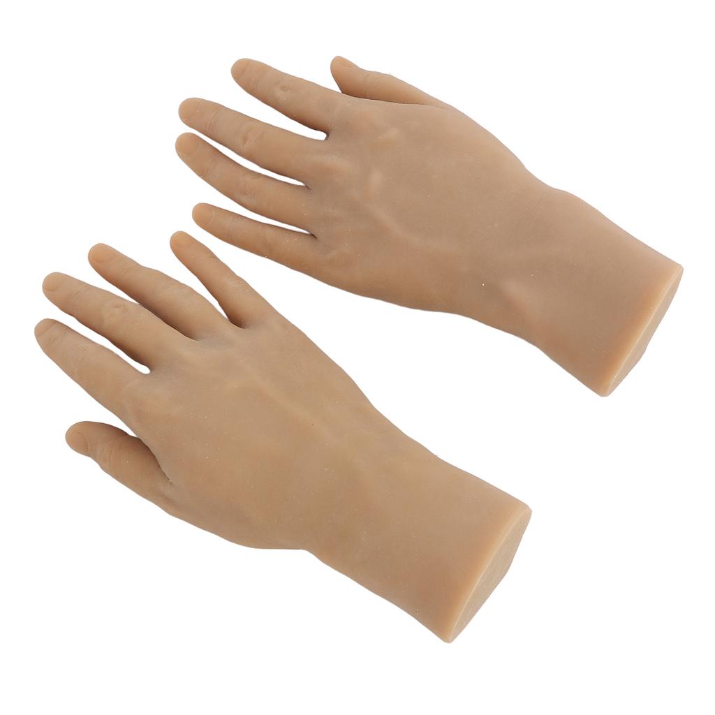 1 Pair Tattoo Practice Hand Reusable Versatile Fake Skin Hand Model for Beginners for Tattoo Training Education