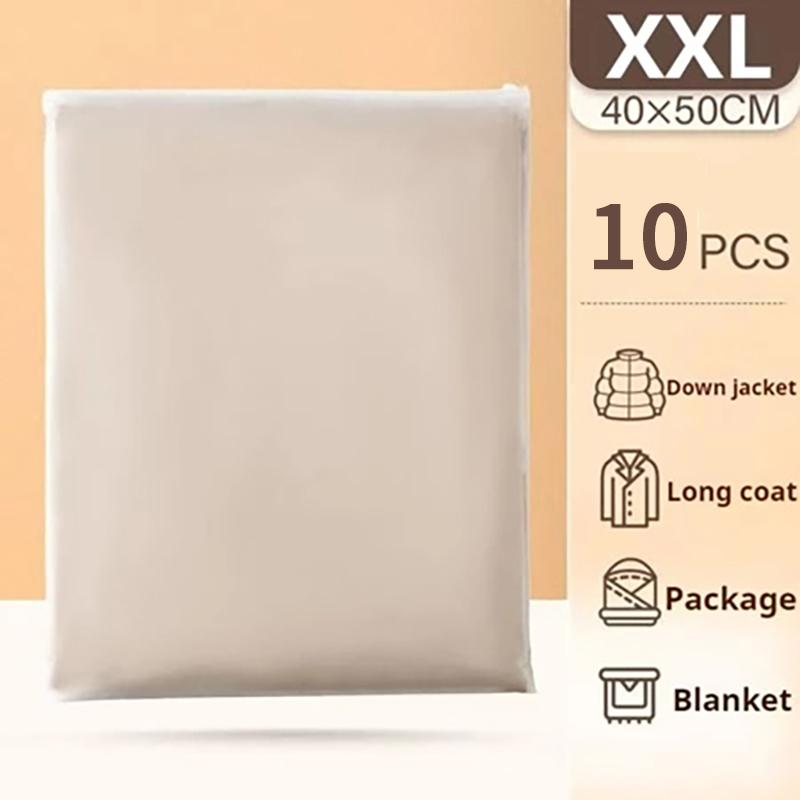 10/15 Stück Wiederverwendbare Reißverschlusstasche Pe Mattierte Transparenz Kunststoff Wasserdicht Reiseverpackung Für Kleidung Unterwäsche Klassifiziert