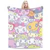 Tamagotchis Mametchi   Flannel Blanket Spring  Soft Bedding Throws for Girls Boys Couch Chair Print Bedspread Sofa Bed Cover