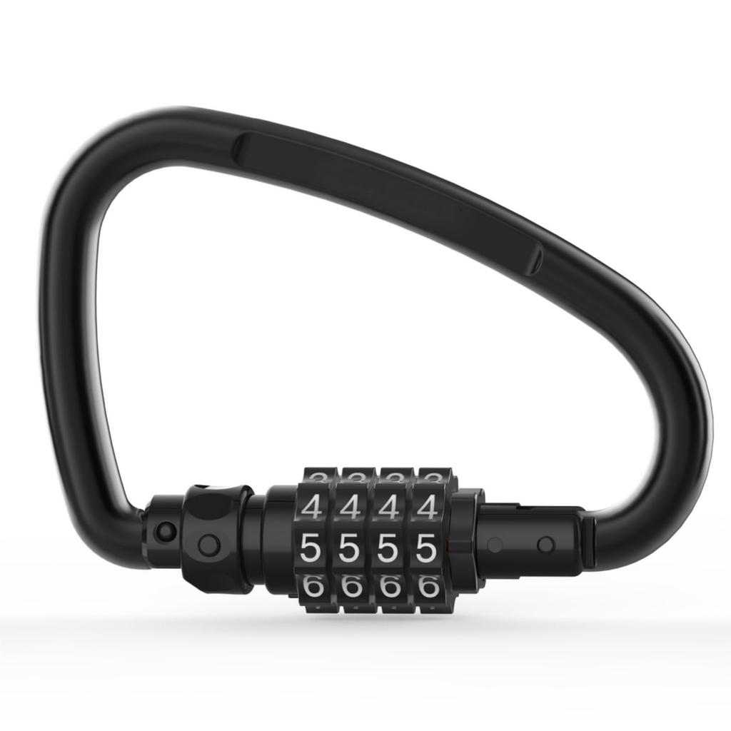 Carabiner Anti-Theft Helmet Holder, Free Setting, D Lock, Number Lock, Baby Stroller, Easy Installation,