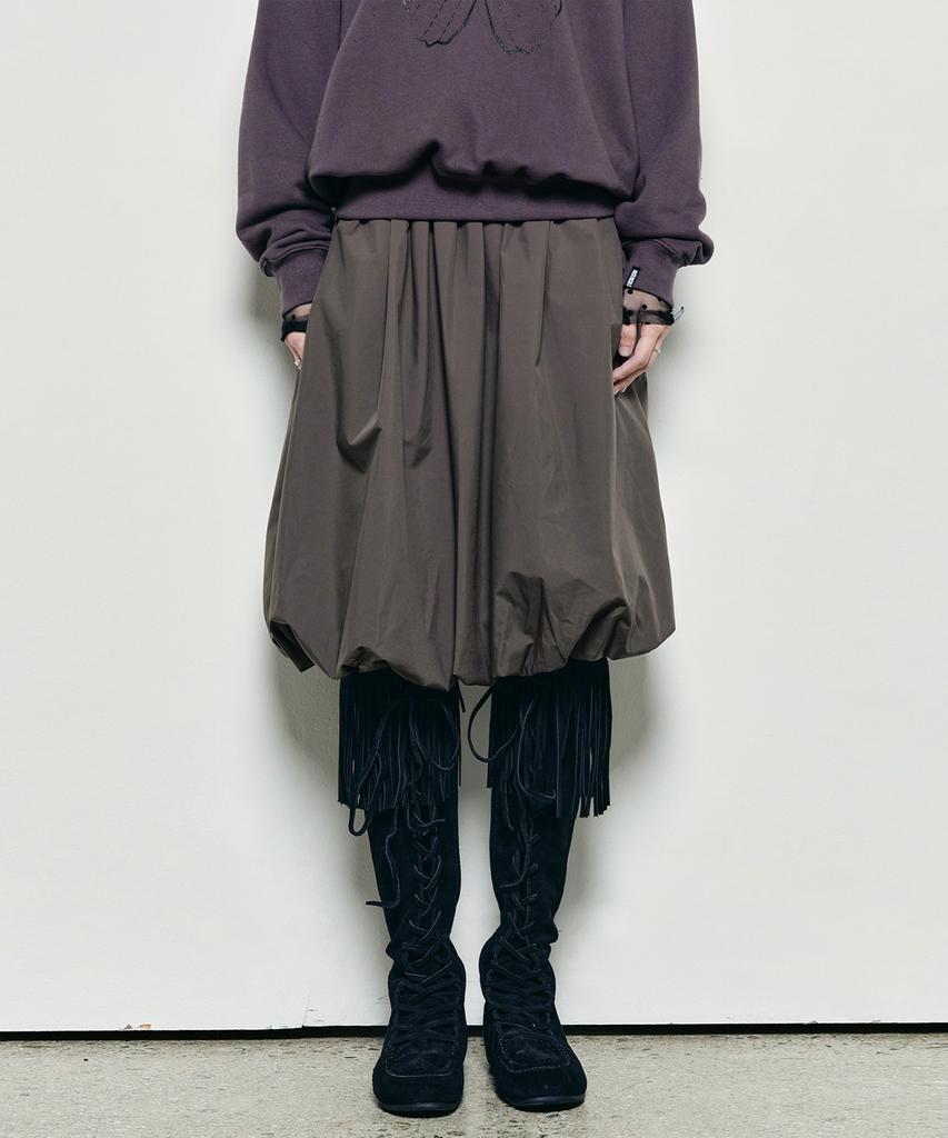 Nigaennikol Butterfly Volume Balloon Skirt_Charcoal