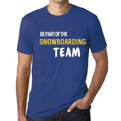 Men’s Vintage Tee Shirt Graphic T Shirt Be Part of The Snowboarding Team Royal Blue