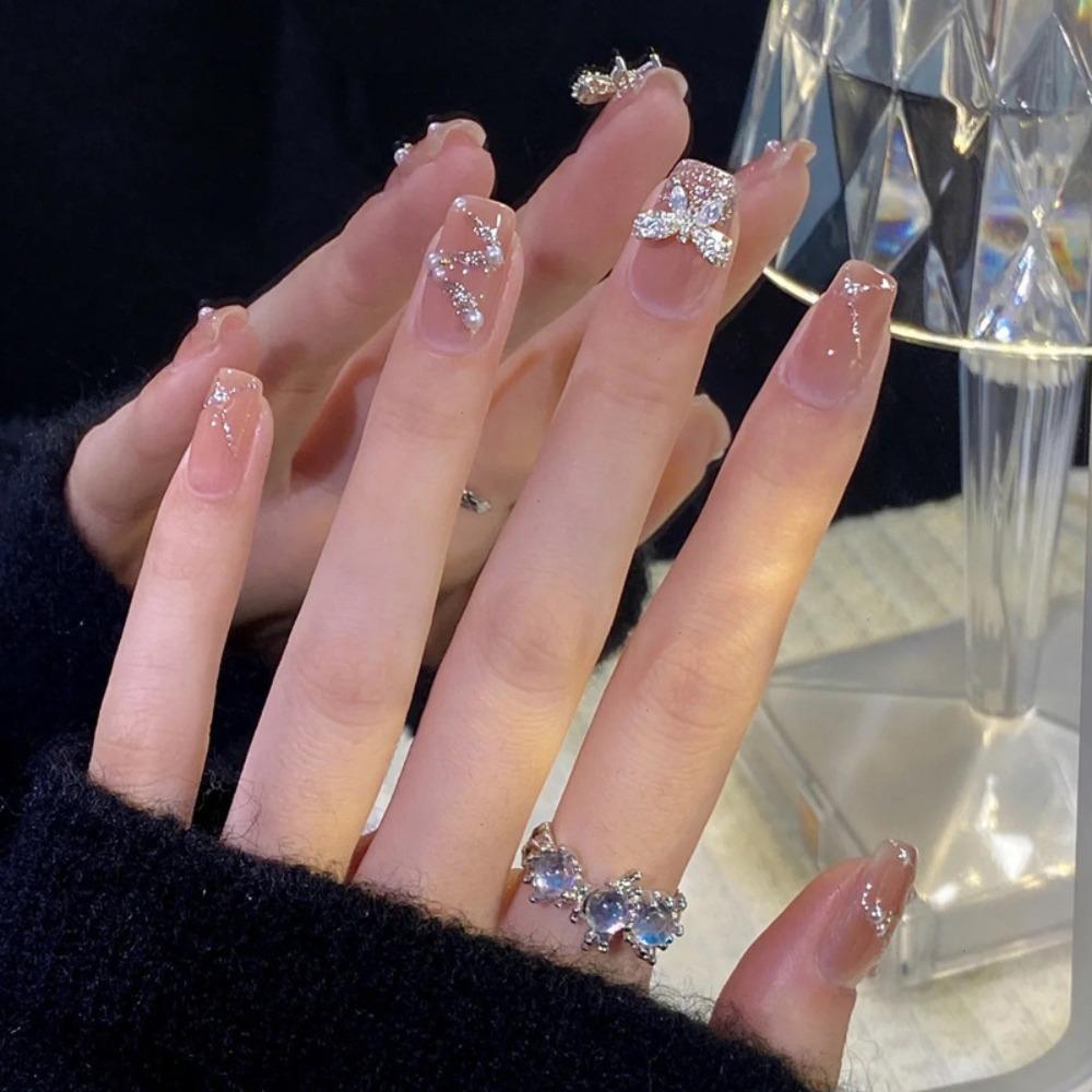 Frühling und Sommer Wind Tragen Nagel Reiner Wunsch Nagelpflaster Aufhellend Abnehmbares Nagelstück Langes und kurzes Nagelstück Fertigprodukt