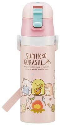 Skater Sportflasche für Kinder Edelstahl Trinkflasche Sumikko Gurashi Camp 470ml SDC4-A