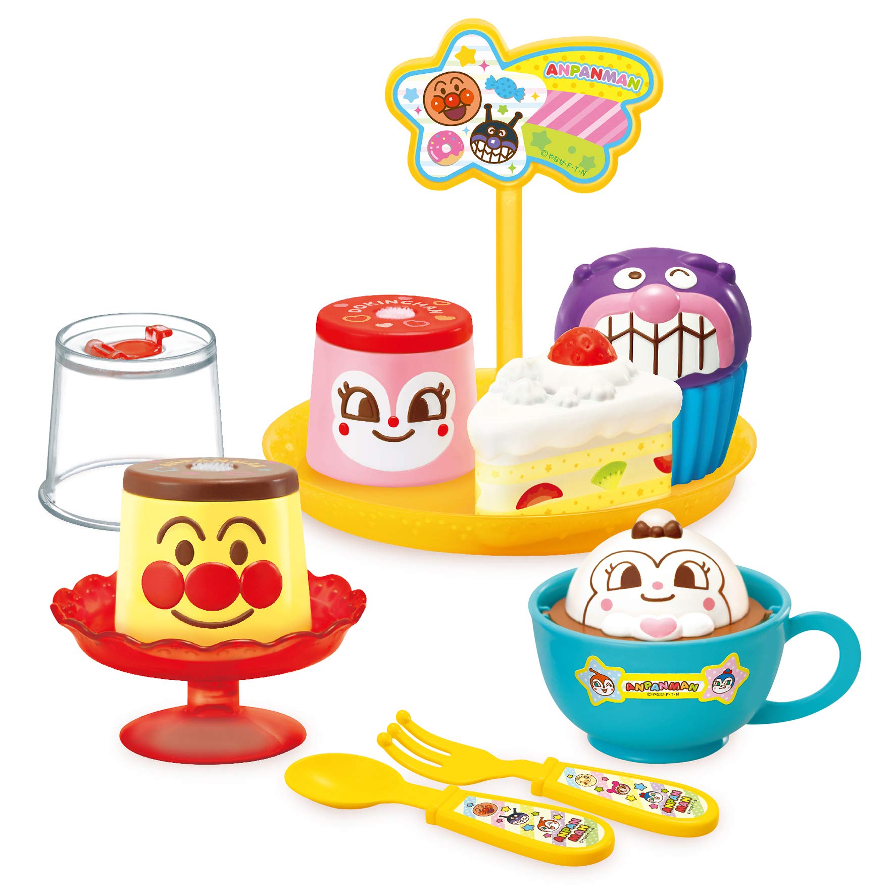 

JOYPALETTE Anpanman Puchitto Pon! Anpanman Pudding and Dessert Set W300mm x H230mm x D85mm