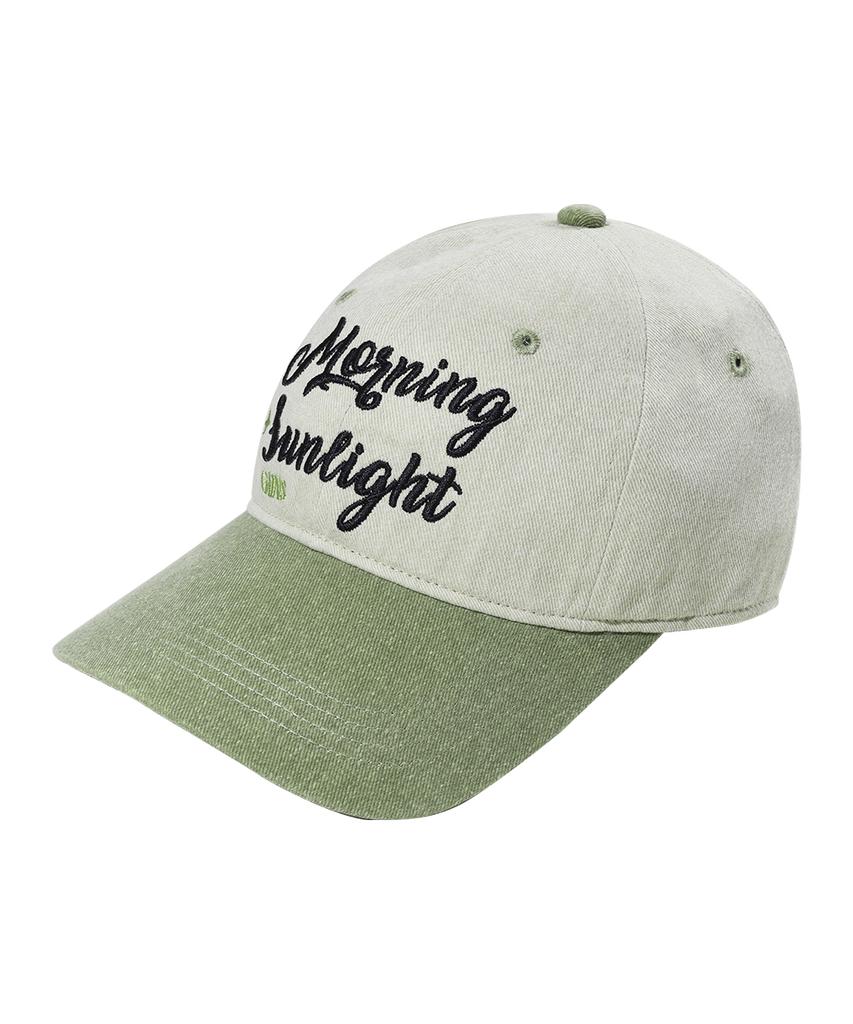 GAINSBORO Lettering Mix Cotton Ball Cap_Beige/Green
