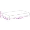Schwebende Regale Set 4 Stück. Hochglanz Schwarz 40 x 23 x 3,8 cm MDF