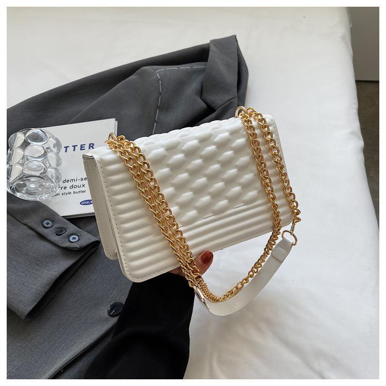 Trendy Minimalist Crossbody Bag For Women 2023 Summer New Casual Shoulder Bag With Quilted Chains