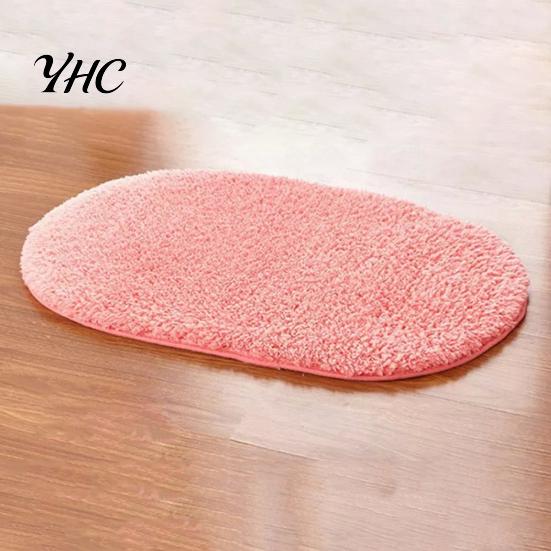 Effen Kleur Pluizig Antislip Waterabsorberend Badkamer Slaapkamer Mat Kussen Tapijt Vloerkleed