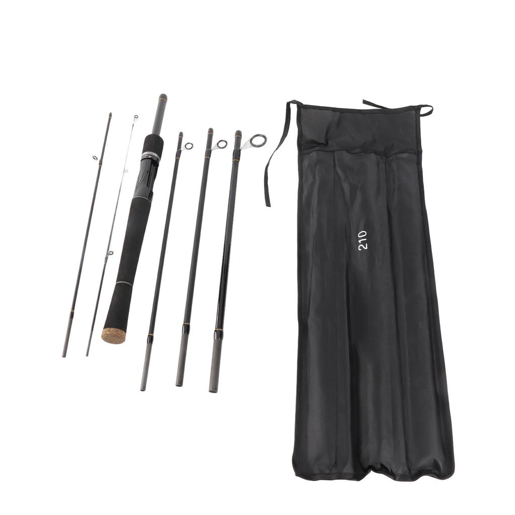 6-teilige Angelrute Ultraleicht Spinnrute Castingrute Reiseangelrute mit Aufbewahrungstasche