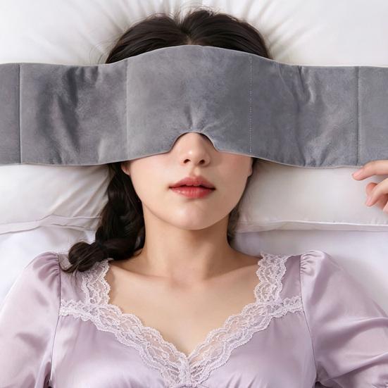 Sleep Mask for Deep Sleep Pressure-Activated Blackout Eye Cover Portable Reversible Cooling Warming Eye Mask for Travel Nap Office
