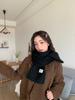 New winter scarf women's high-end sense versatile and cute wool knitted scarf men's neck protection to keep warm Korean version tide