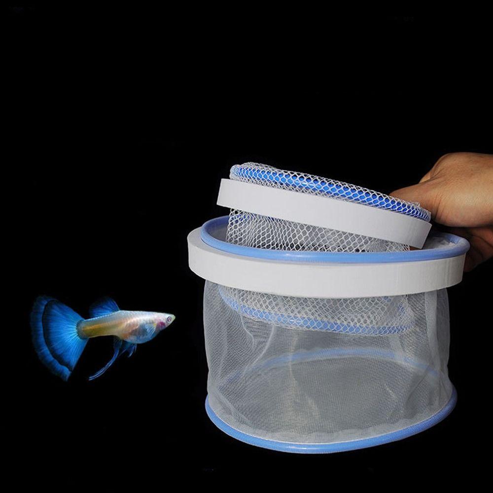 Fish Tank Accessory Ventilated Guppy Breeding Net Nylon Permeable Floating Fish Net Portable Breeding Net Home Aquarium