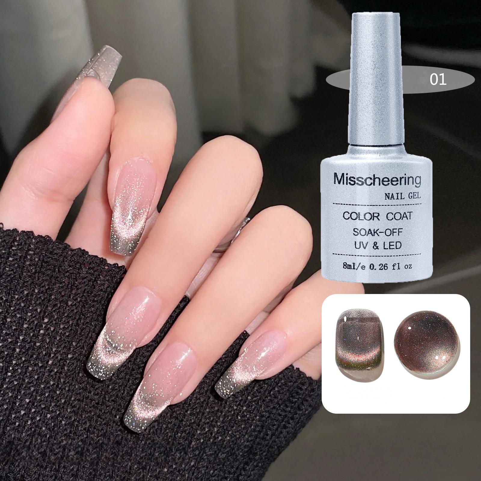 

8 мл кошачий глаз магнитный лак для ногтей лазерный магнит синий кристалл УФ-светодиодный лак для ногтей для арт-дизайна маникюра 01