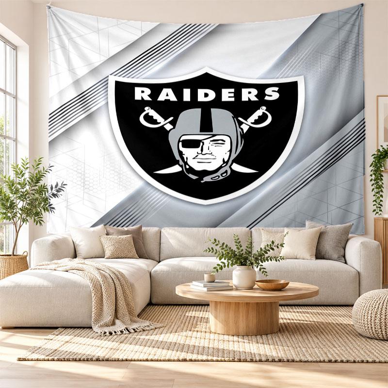 Las Vegas Raiders Wall Tapestry, Soft Fabric Wall Hanging, Decorative Backdrop For Bedroom Home Wall Art