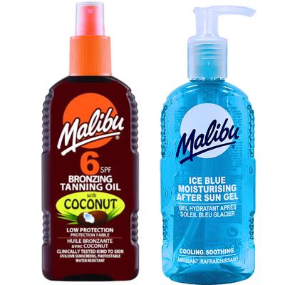 Malibu Coconut Tanning Oil SPF6 200ml + After Sun Gel 200ml