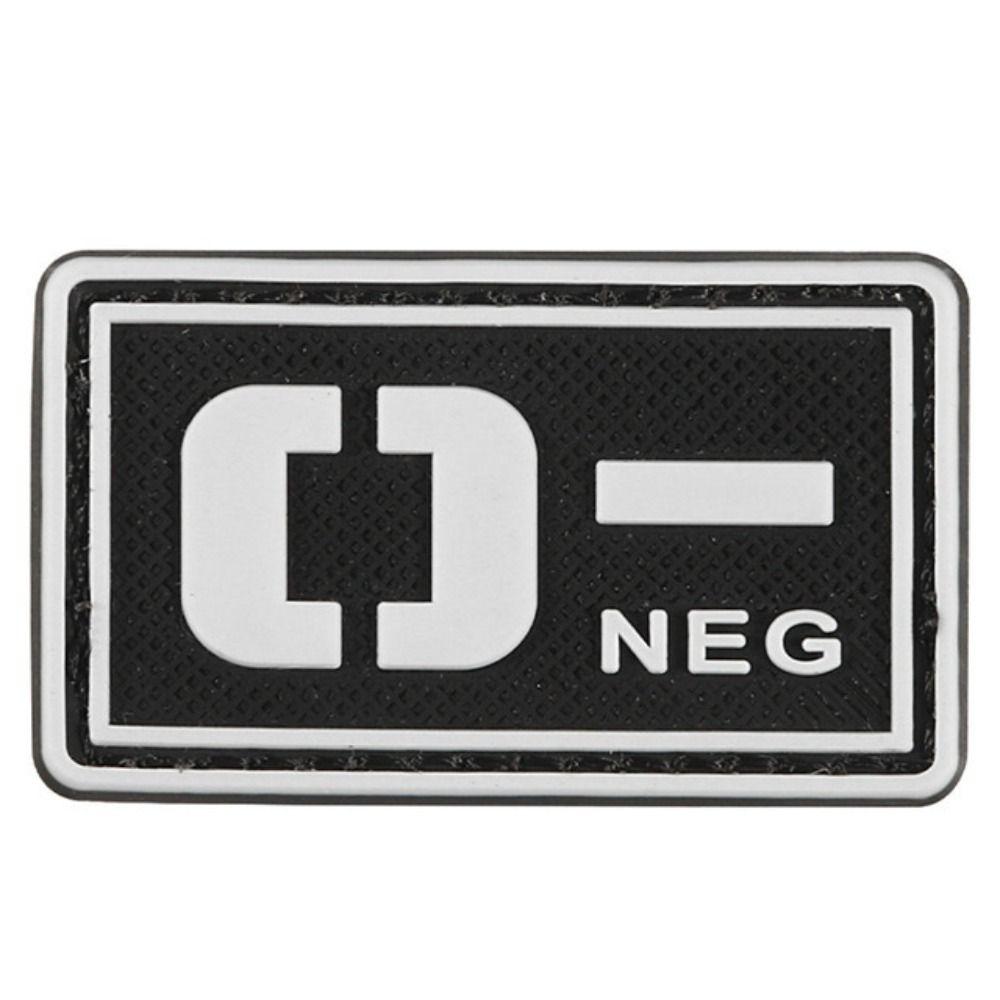 PVC Glue Stamp Blood Type Magic Sticker Embroidered Patch Emergency Armband  Helmet Decoration