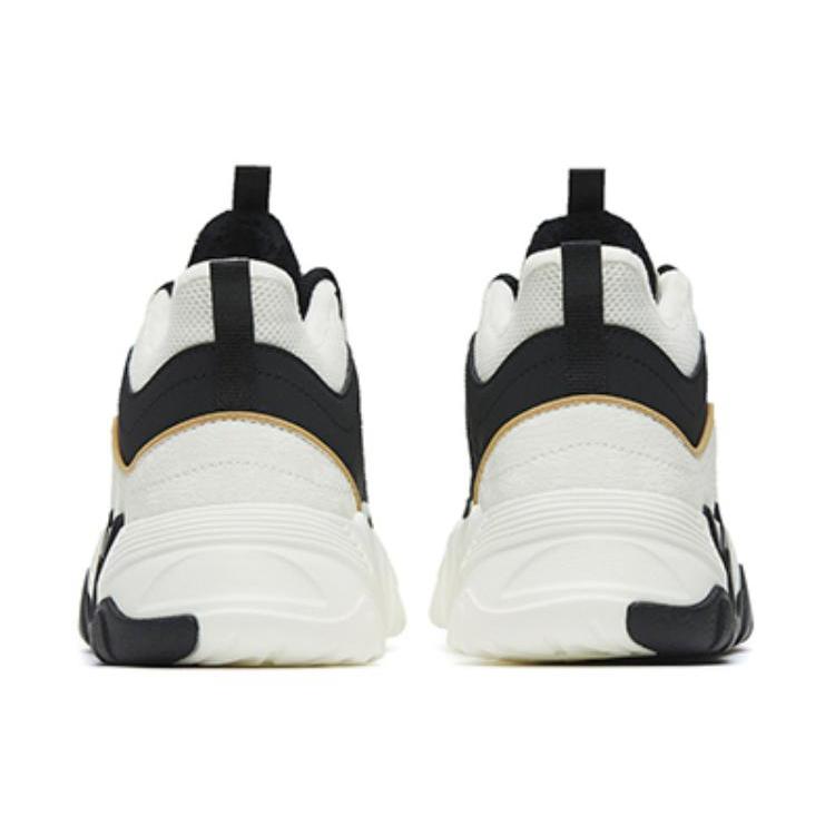New Anta Backwave 2.0 Warm Anti Slip And Wear Resistant Low Top Sports Casual Shoes Women's Black White 122248989-2