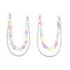 Eye Catching Candy Colored Acrylic Chain Rainbow Color Chain Keychain for Girls Women Fashion Streetwear Accessory