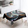 Geometric Line Tablecloth Home Decor Stain Resistant Waterproof Table Decoration Rectangular Kitchen Fireplace Countertop