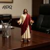 Jesus Figurine 5 Inch with Open Arm Hand Painted Religious Outstretched Hands Figure Statue Resin Christian Sculpture for Spiritual Collection