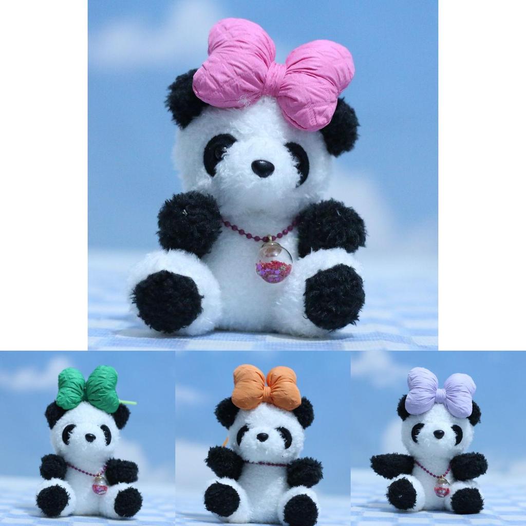 Adorable Cute Plush Panda Keychain Toy Soft Pp Cotton Stuffed Animal Decor