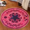 Pink Cardcaptor Sakura Magic Circle Bedside Carpet - Cute Cartoon Floor Mat for Girls' Bedrooms